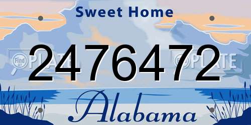 2476472 Alabama License Plate