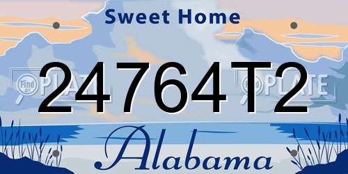 24764T2 Alabama License Plate
