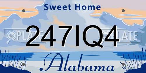 247IQ4 Alabama License Plate