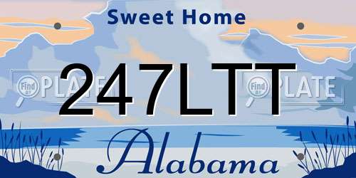 247LTT Alabama License Plate