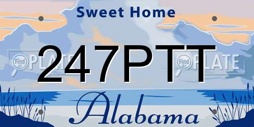 247PTT Alabama License Plate