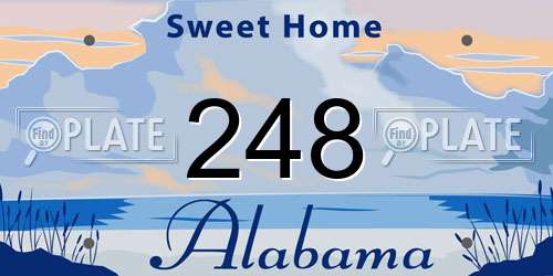 248 Alabama License Plate
