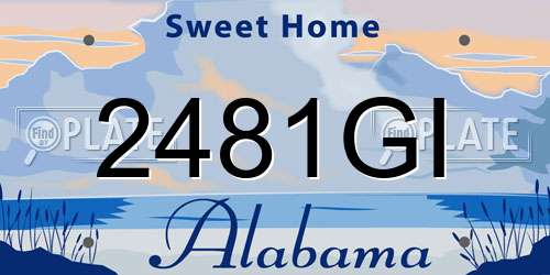 2481GI Alabama License Plate