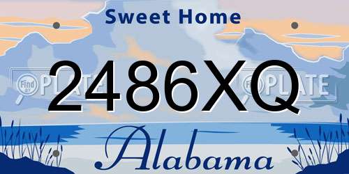 2486XQ Alabama License Plate
