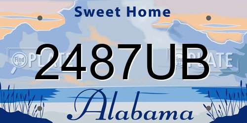 2487UB Alabama License Plate