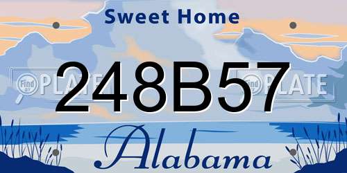 248B57 Alabama License Plate
