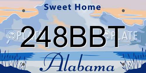 248BBT Alabama License Plate