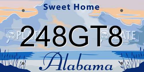 248GT8 Alabama License Plate