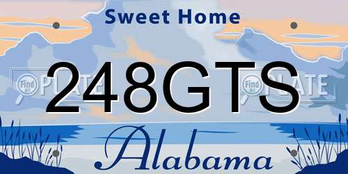 248GTS Alabama License Plate