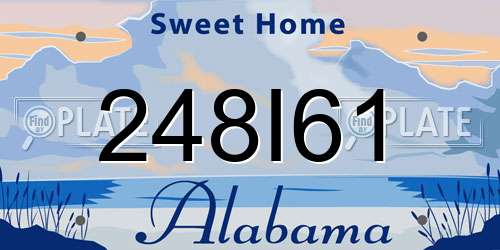 248I61 Alabama License Plate