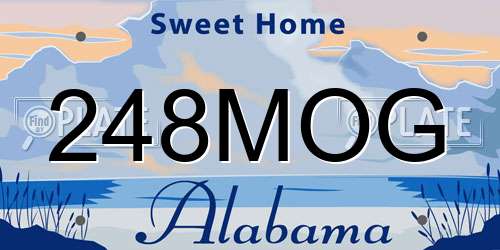 248MOG Alabama License Plate