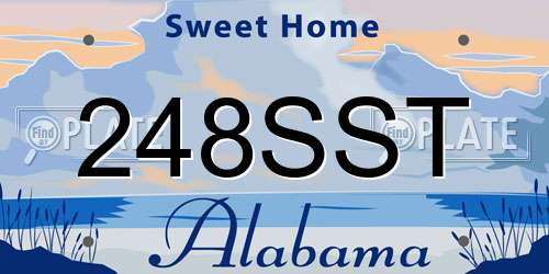 248SST Alabama License Plate