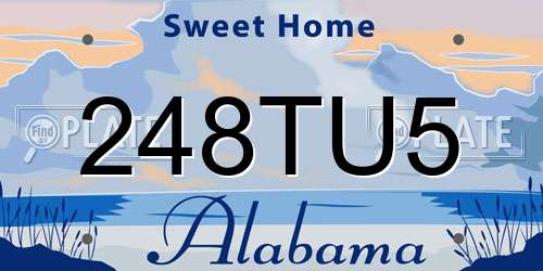 248TU5 Alabama License Plate