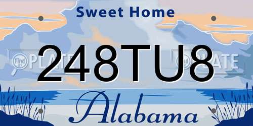 248TU8 Alabama License Plate