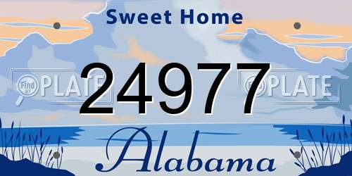 24977 Alabama License Plate
