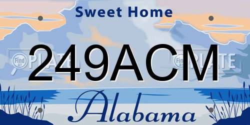 249ACM Alabama License Plate