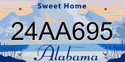 24AA695 Alabama License Plate