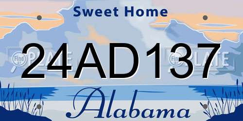 24AD137 Alabama License Plate