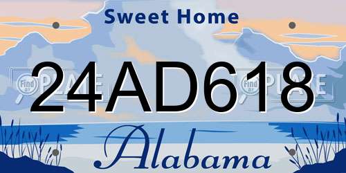 24AD618 Alabama License Plate