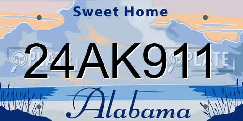 24AK911 Alabama License Plate