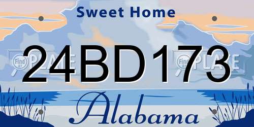 24BD173 Alabama License Plate