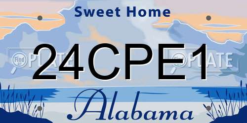 24CPE1 Alabama License Plate