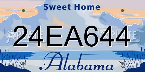 24EA644 Alabama License Plate