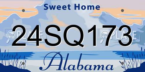24SQ173 Alabama License Plate