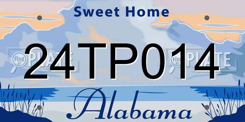 24TP014 Alabama License Plate