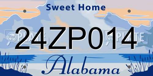 24ZP014 Alabama License Plate