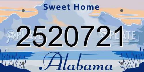 2520721 Alabama License Plate