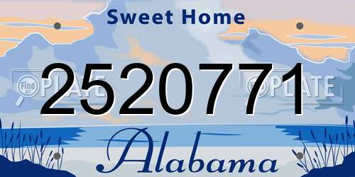 2520771 Alabama License Plate