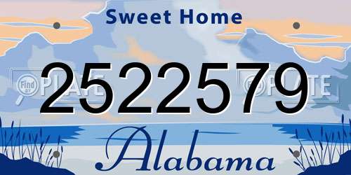 2522579 Alabama License Plate