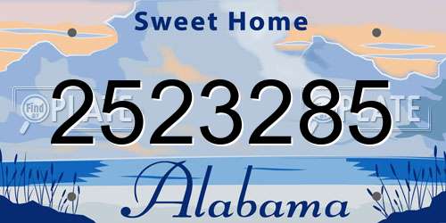 2523285 Alabama License Plate
