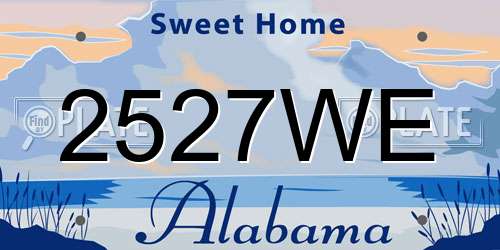 2527WE Alabama License Plate