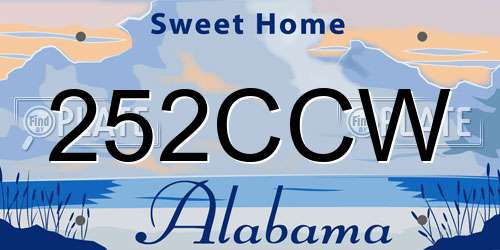 252CCW Alabama License Plate