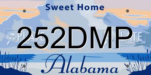 252DMP Alabama License Plate
