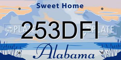 253DFI Alabama License Plate