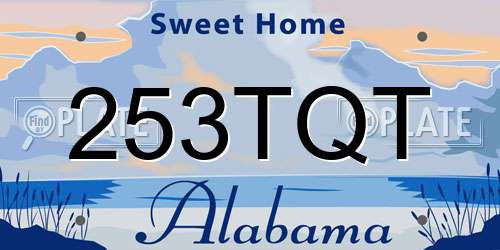 253TQT Alabama License Plate