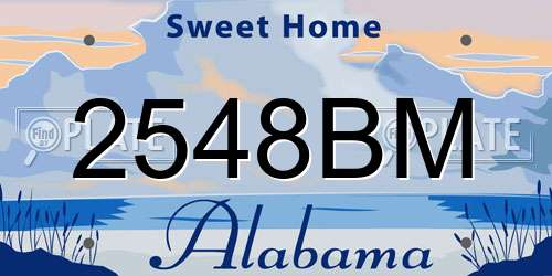 2548BM Alabama License Plate