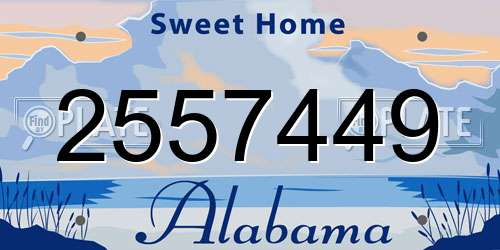 2557449 Alabama License Plate
