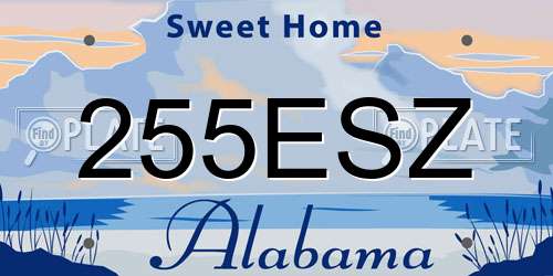 255ESZ Alabama License Plate