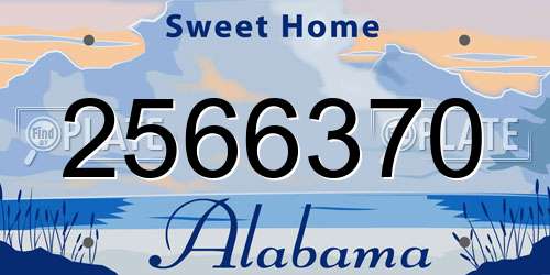 2566370 Alabama License Plate