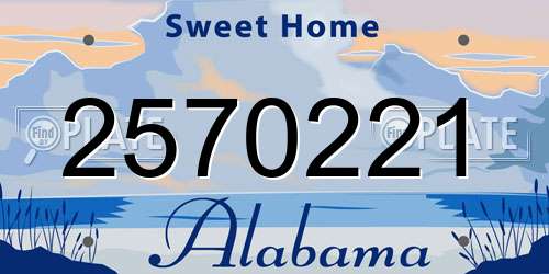 2570221 Alabama License Plate