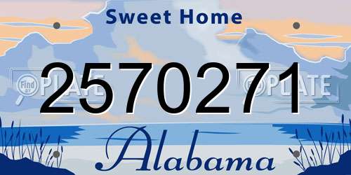 2570271 Alabama License Plate