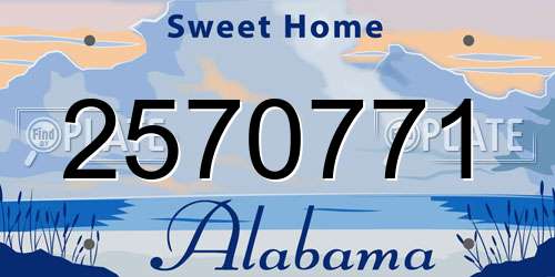 2570771 Alabama License Plate