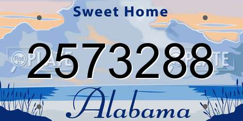 2573288 Alabama License Plate