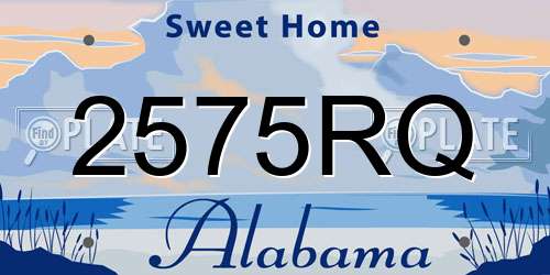 2575RQ Alabama License Plate