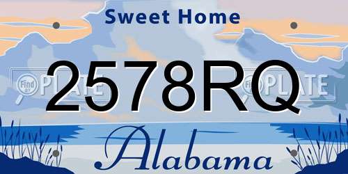 2578RQ Alabama License Plate
