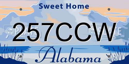 257CCW Alabama License Plate